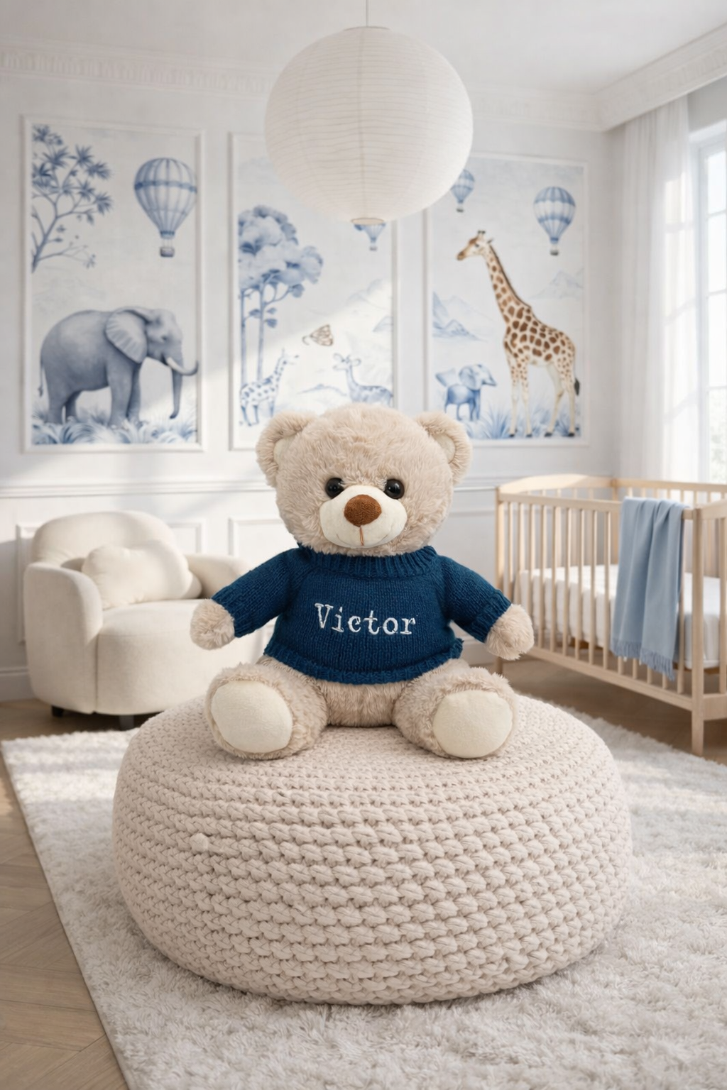 Ursulet de plus personalizat - bleumarin