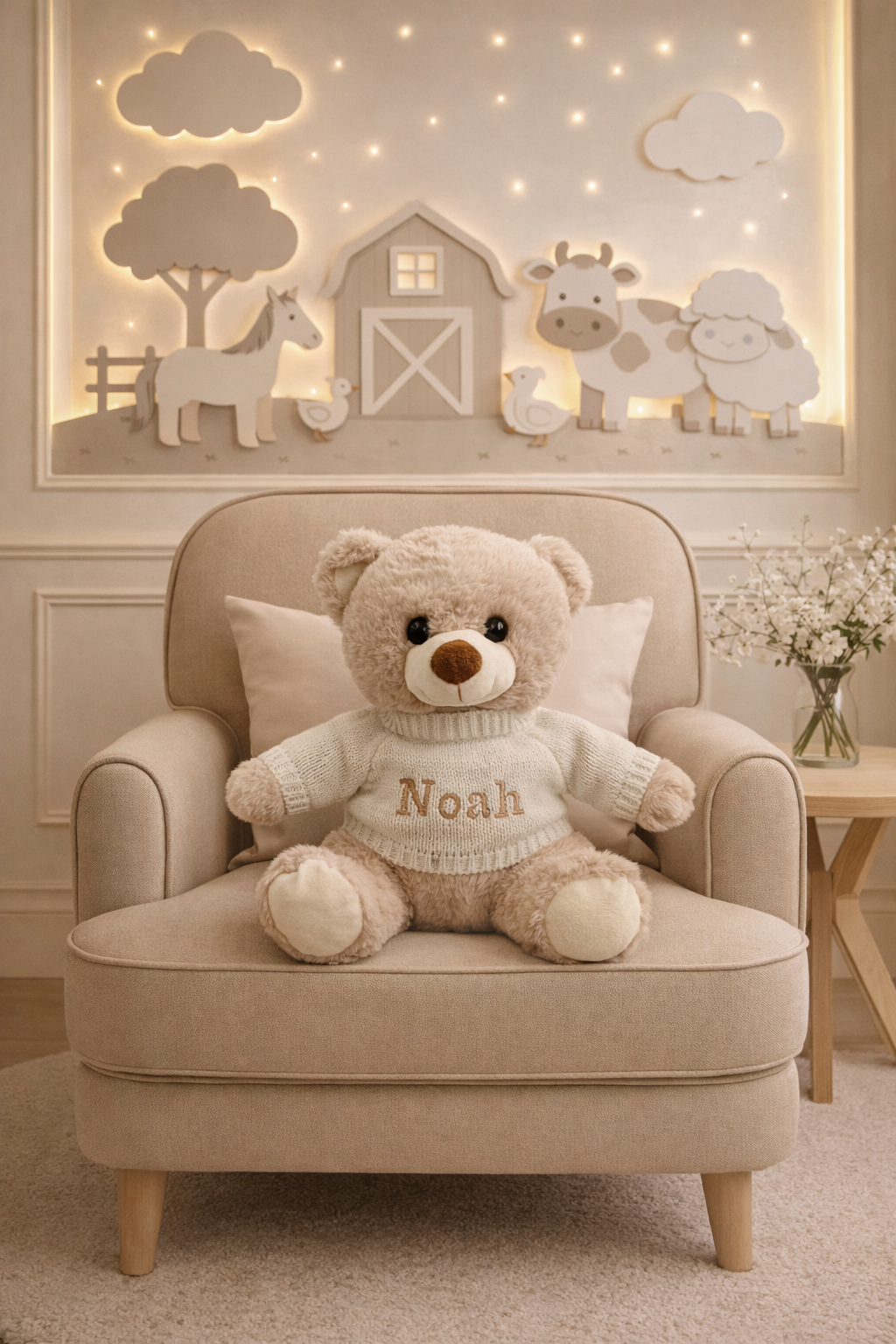 Ursulet de plus personalizat - ivory