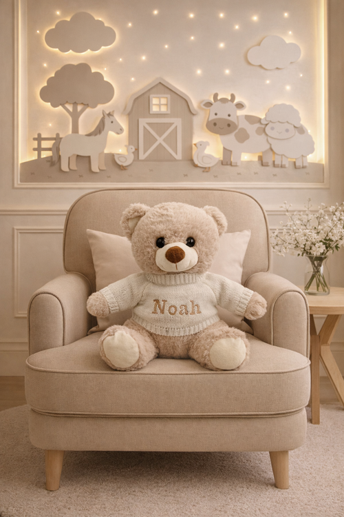 Ursulet de plus personalizat - ivory